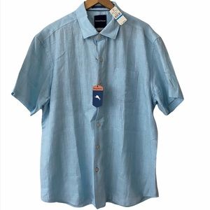 NWT XL Tommy Bahama San Marino Blue Linen Shirt